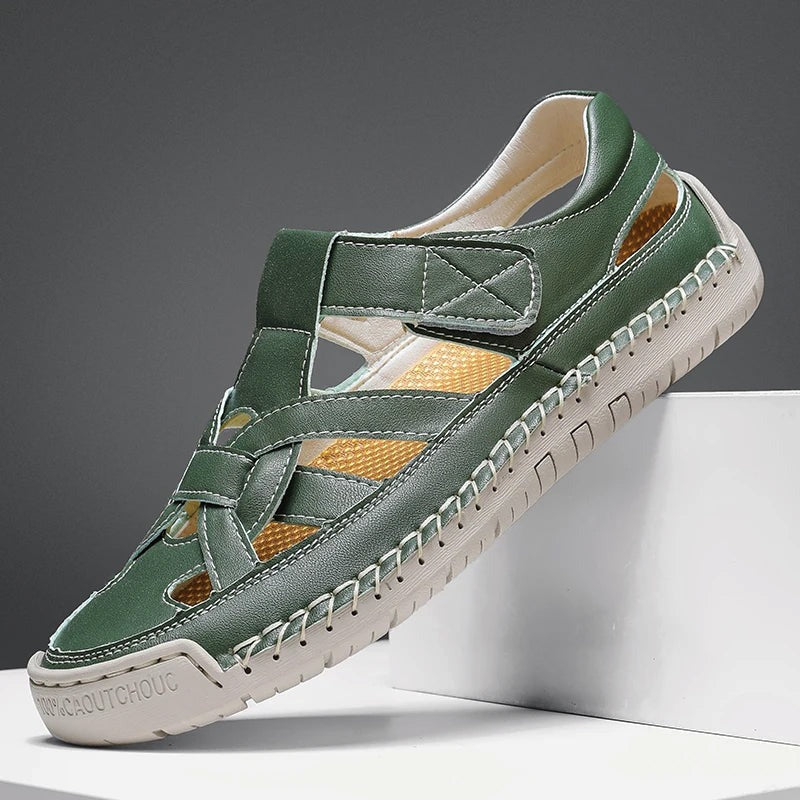 Cutout Sandals - Green