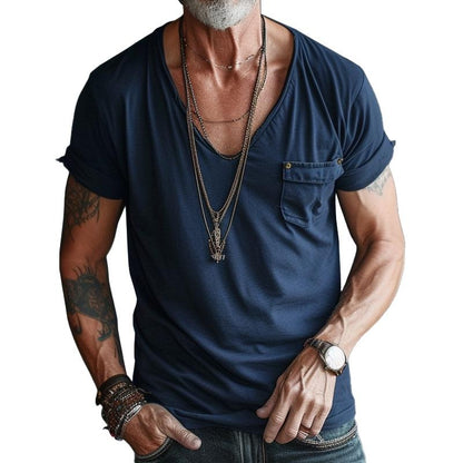 Deep V Neck T Shirt