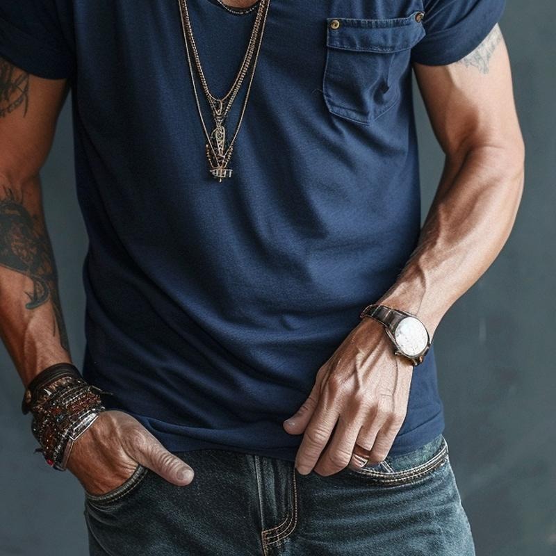Deep V Neck T Shirt