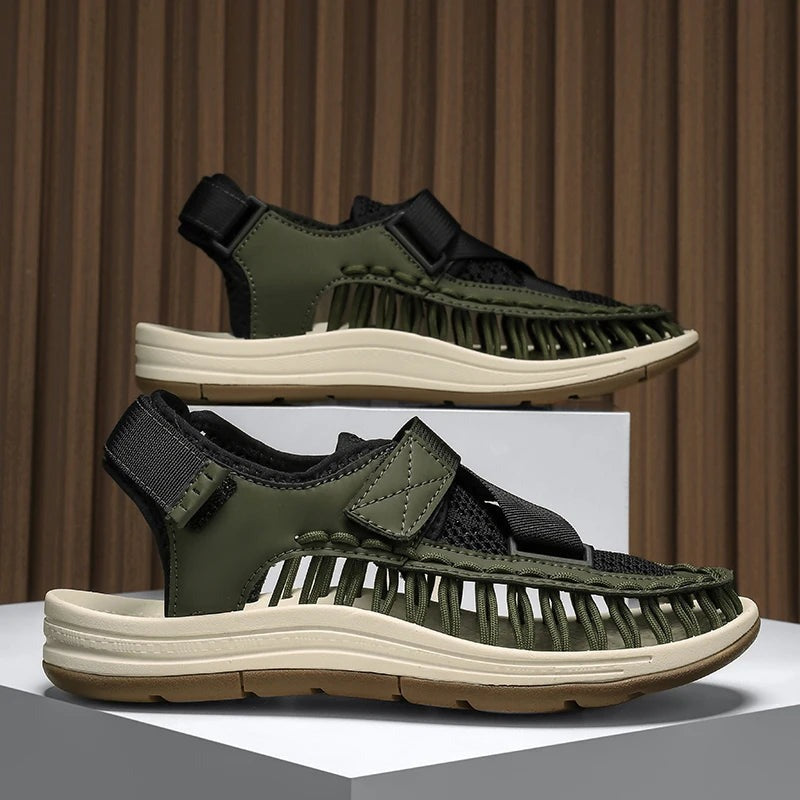 Closed Toe Sport Sandals - Green