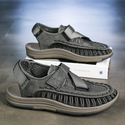 Closed Toe Sport Sandals - Gray