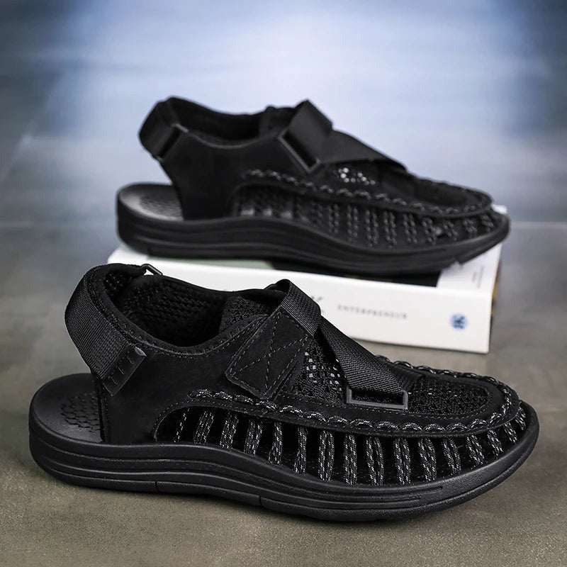 Closed Toe Sport Sandals - Black
