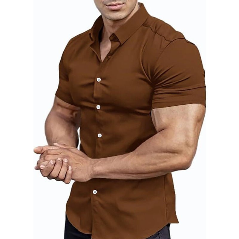 Men's Slim Shirt - Brown