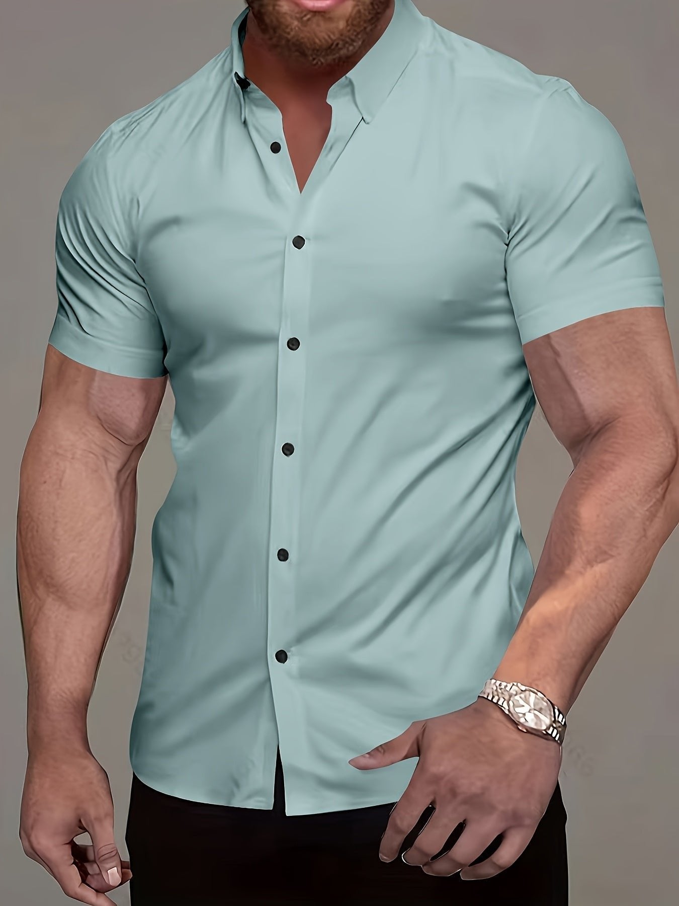 Men's Slim Shirt - Light Green