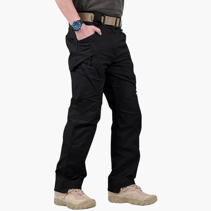 Men's Straight Cargo Pants - Black