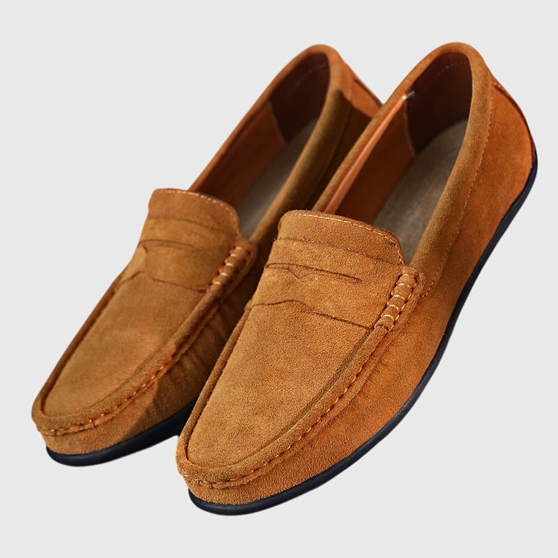 Men's Suede Penny Loafers - Tan