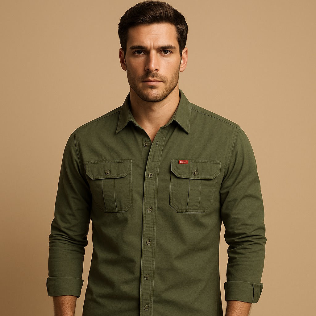 Long Sleeve Utility Shirt - Armygreen