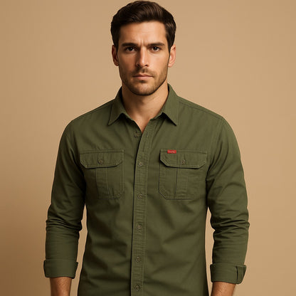 Long Sleeve Utility Shirt - Armygreen