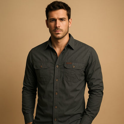 Long Sleeve Utility Shirt - Darkgrey