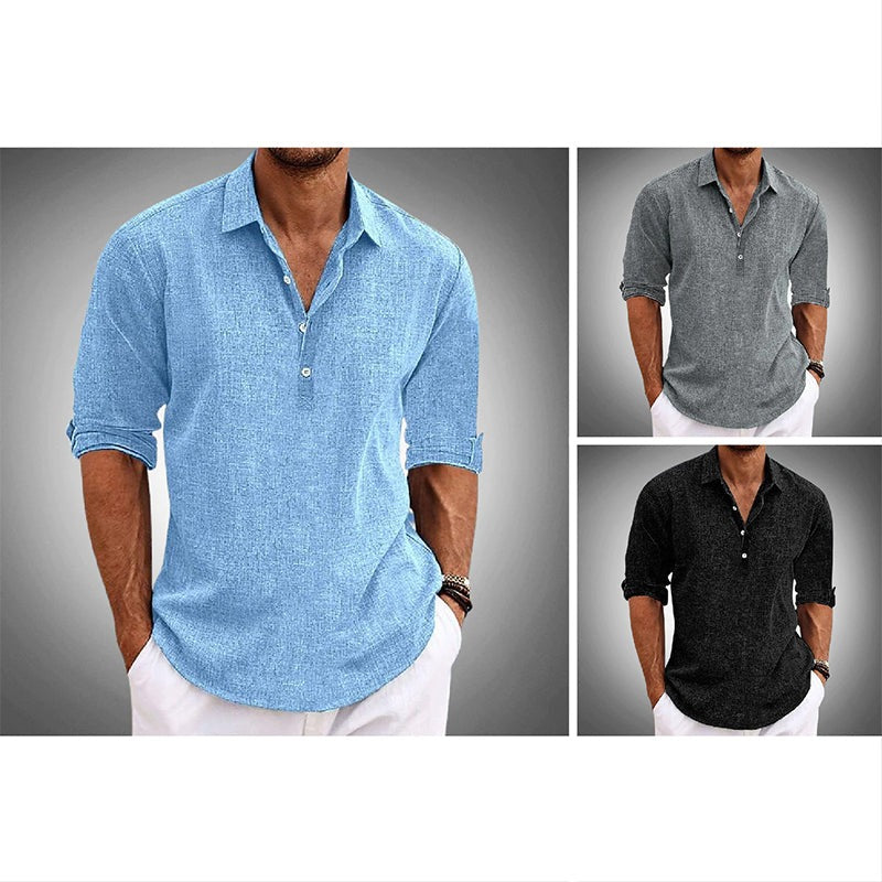 Casual Henley Shirt - All 3 Colors (DEAL)