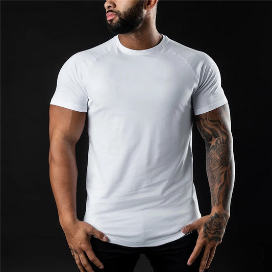 Muscle Fit Gym T Shirt - White