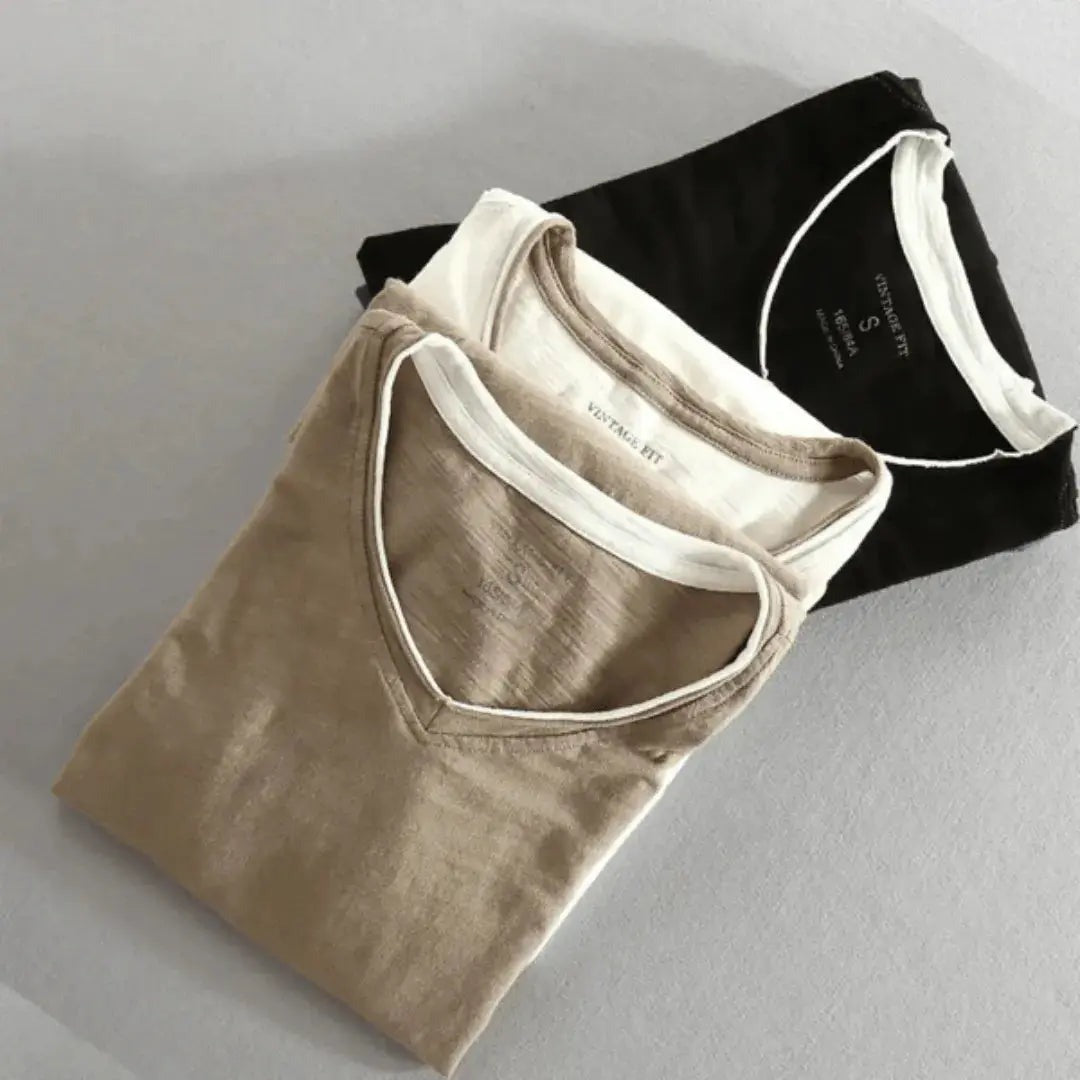 Long Sleeve V Neck T Shirt