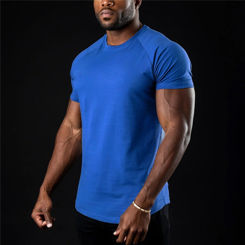 Muscle Fit Gym T Shirt - Blue