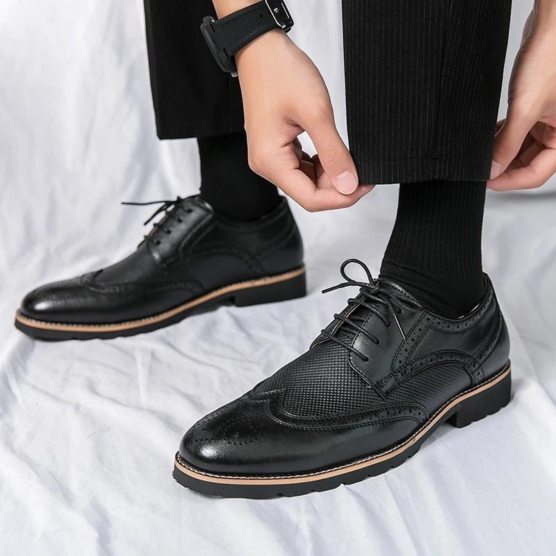 Men's Leather Wingtip Brogue Oxfords
