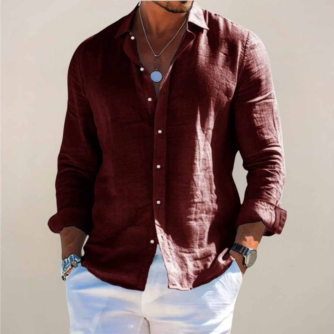Men's Vacation Shirt - Burgundy