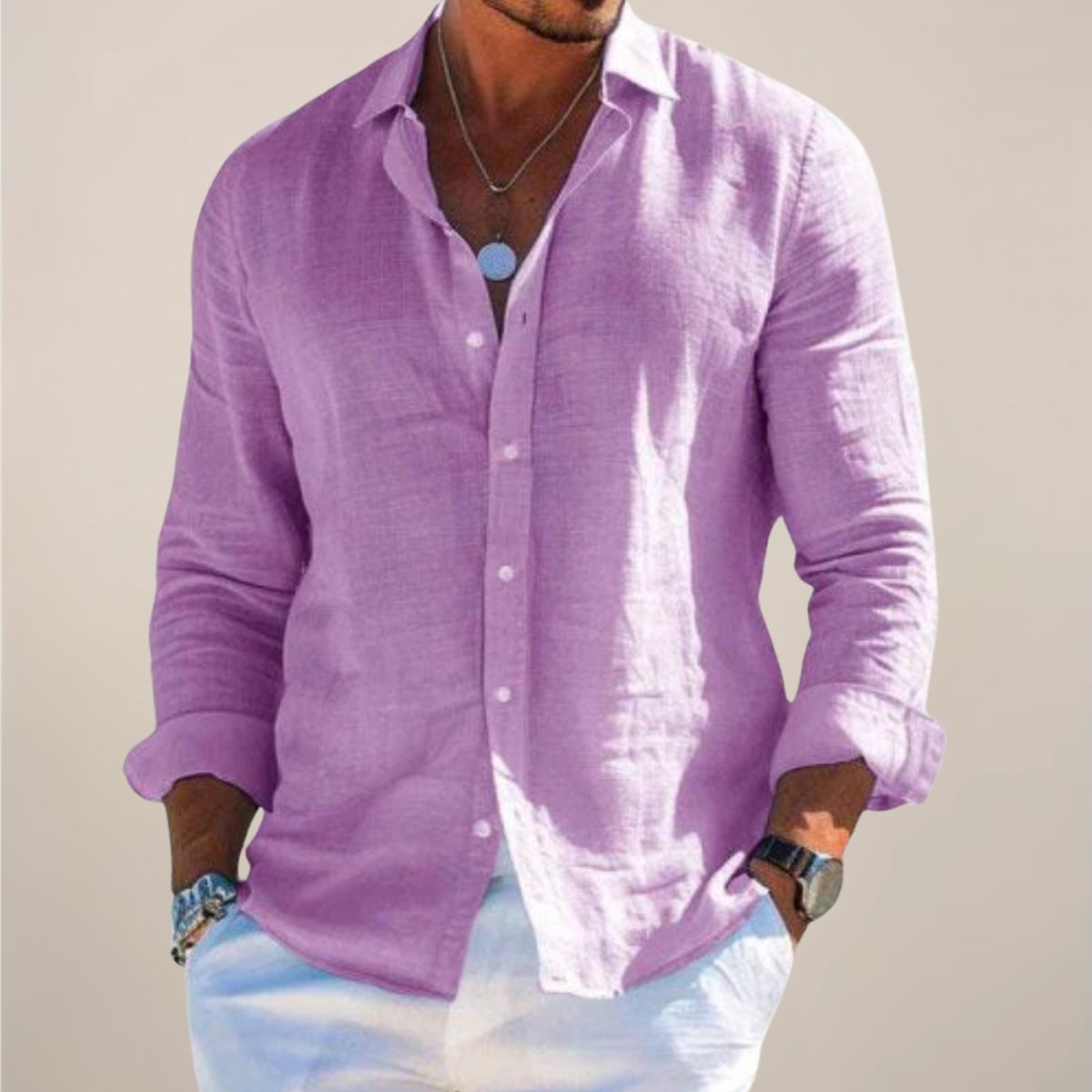 Men's Vacation Shirt - Purple