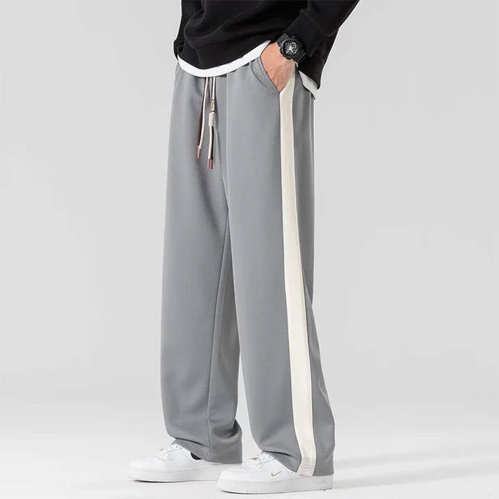 Men's Wide-Leg Track Sweatpants - Gray