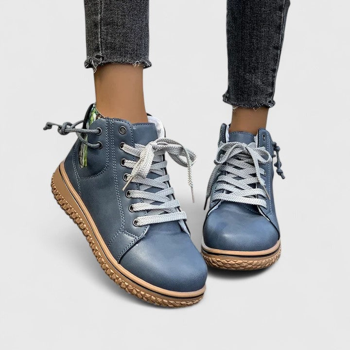 Combat Ankle Boots - Blue