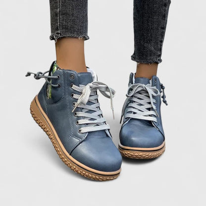 Combat Ankle Boots - Blue