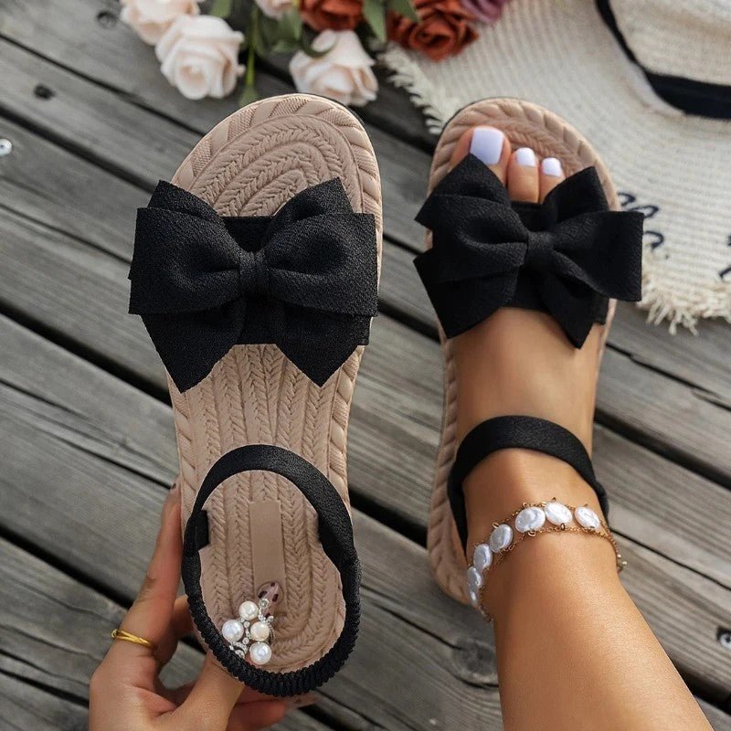 Women's Bow-Detail Flat Sandals
