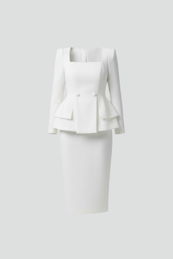 Blazer Skirt Two Piece Set