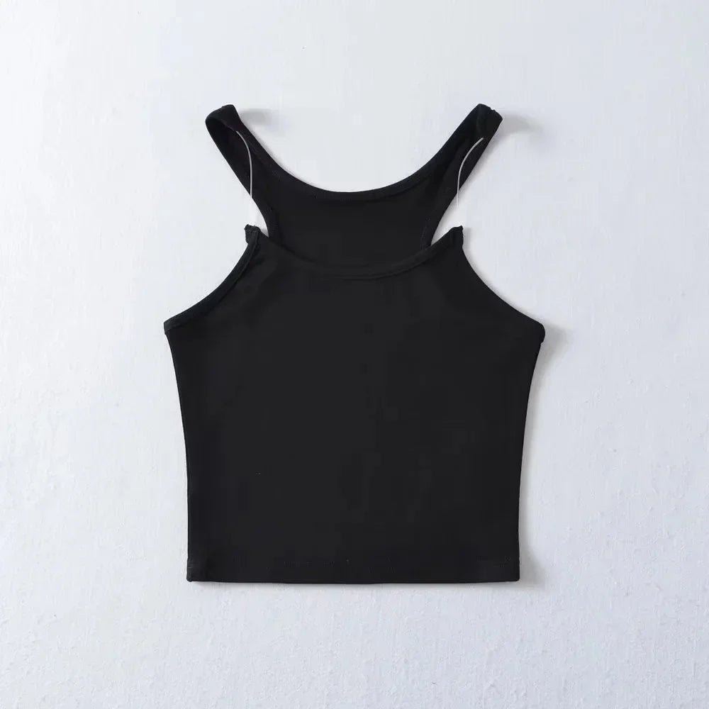 Women's Cropped Tank Top - Black