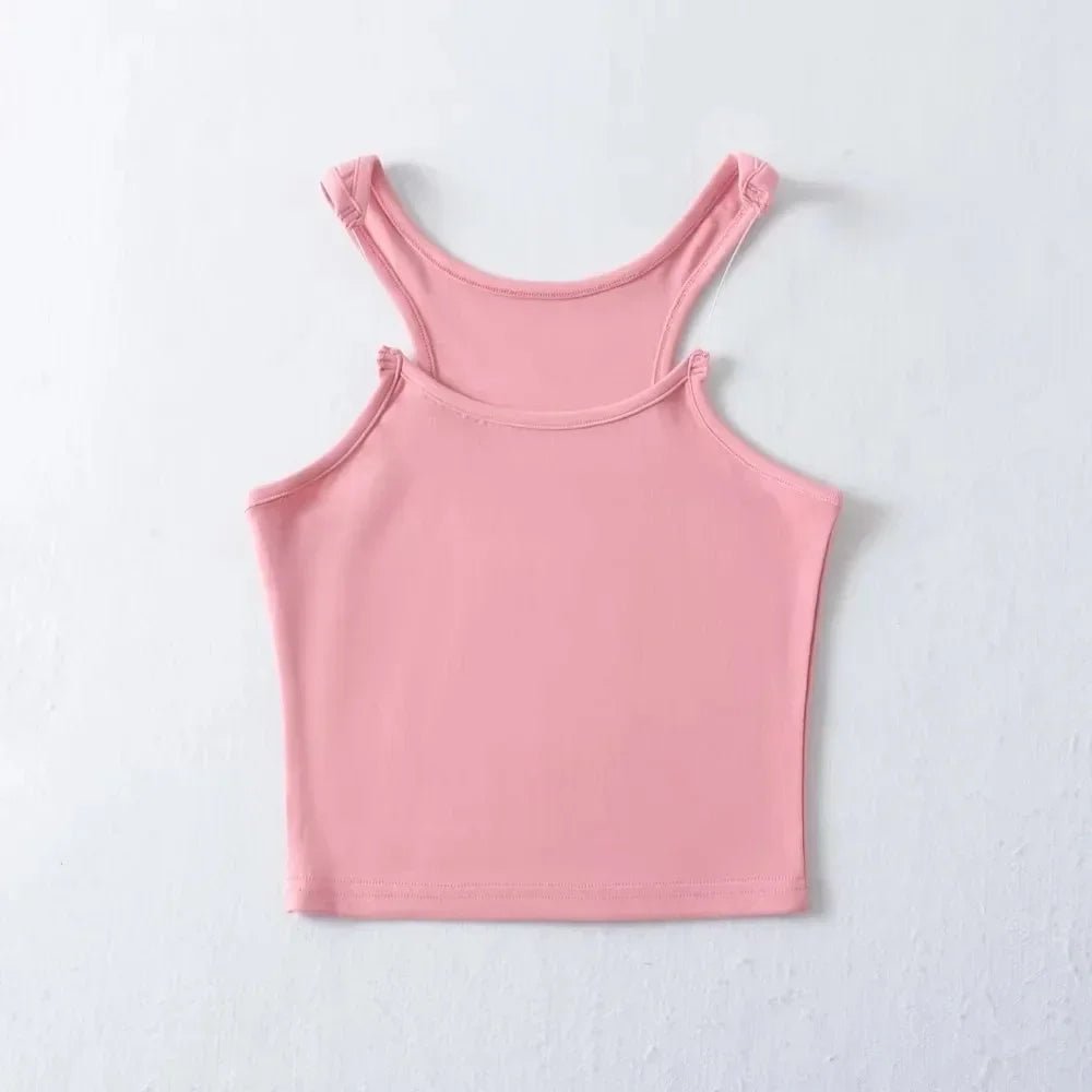 Women's Cropped Tank Top - Pink