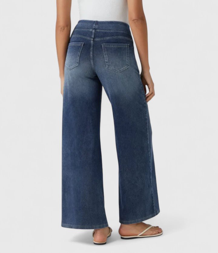 Women's High-Waisted Wide-Leg Jeans