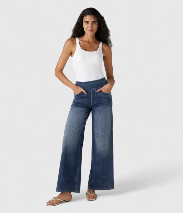 Women's High-Waisted Wide-Leg Jeans