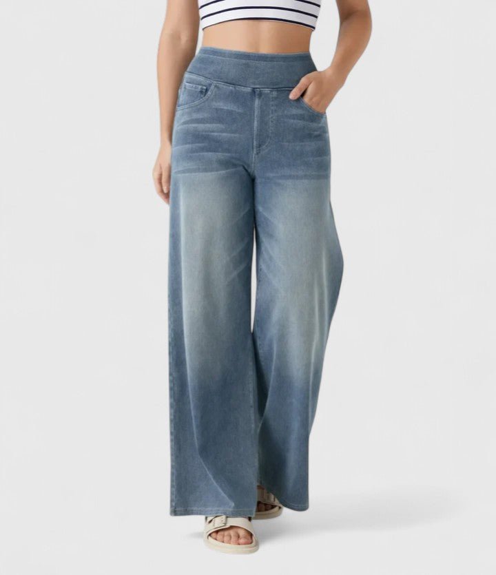 Women's High-Waisted Wide-Leg Jeans
