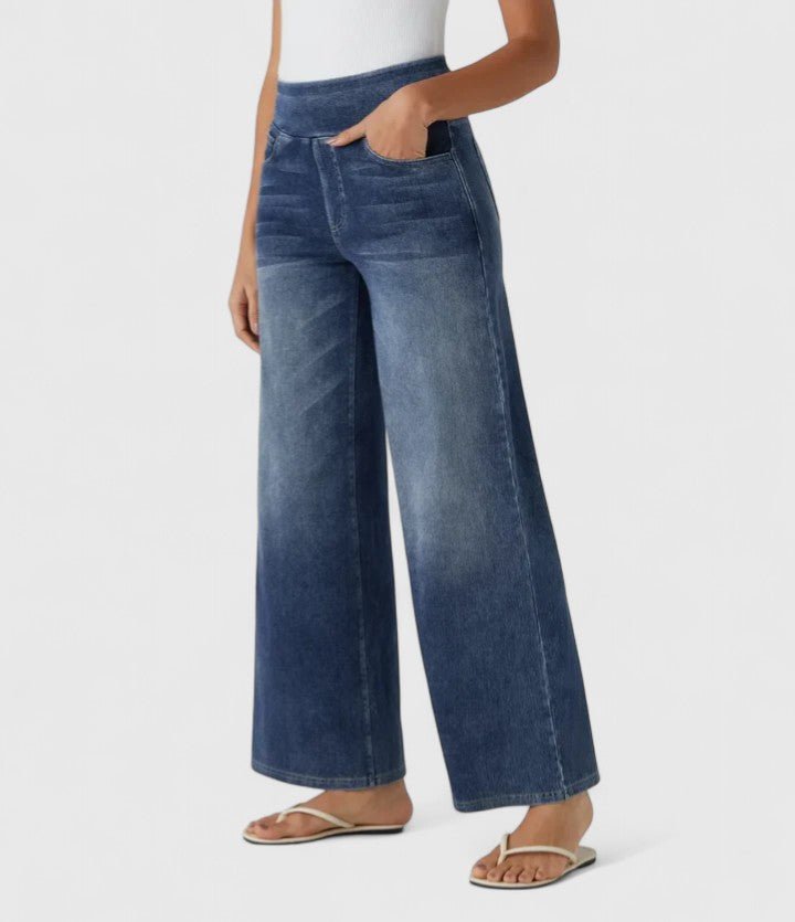 Women's High-Waisted Wide-Leg Jeans