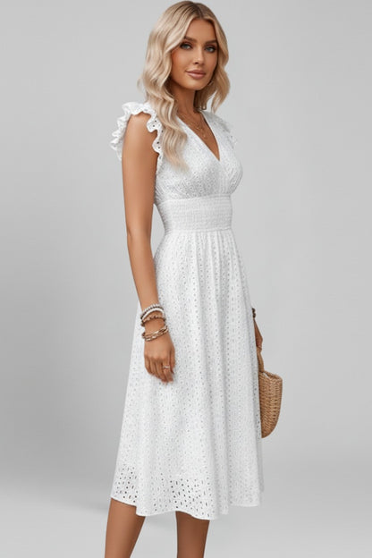 Lace A Line Midi Dress