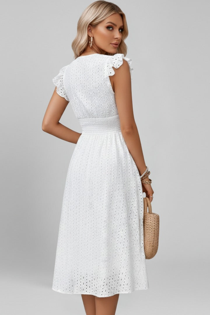 Lace A Line Midi Dress