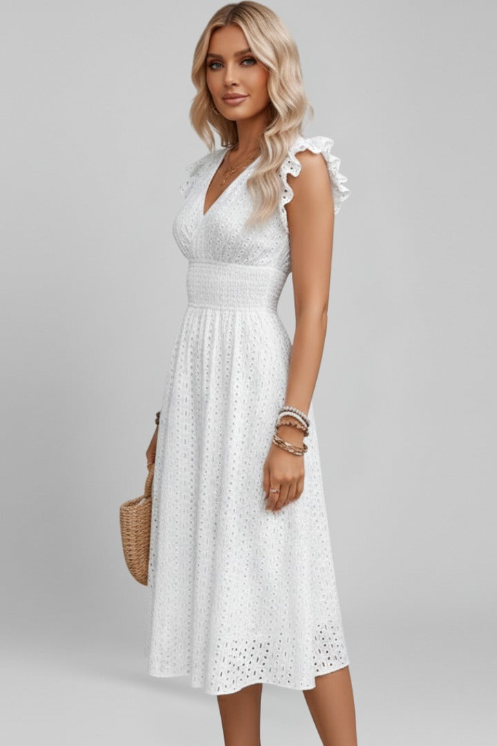 Lace A Line Midi Dress