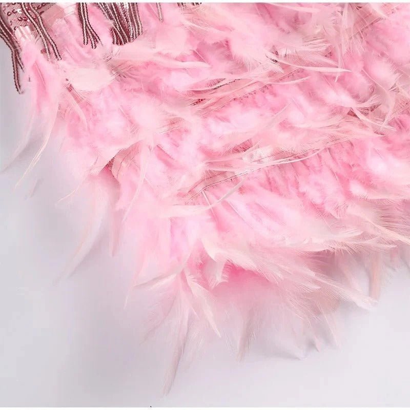 Women's Sequin Fringe Mini Dress