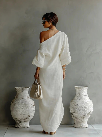 One Shoulder Maxi Dress