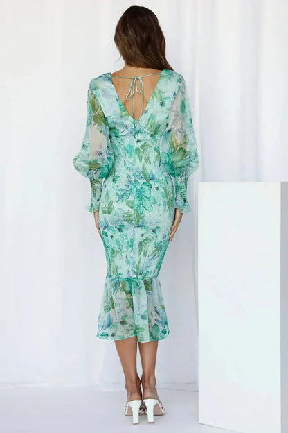 Floral Wedding Guest Midi Dress