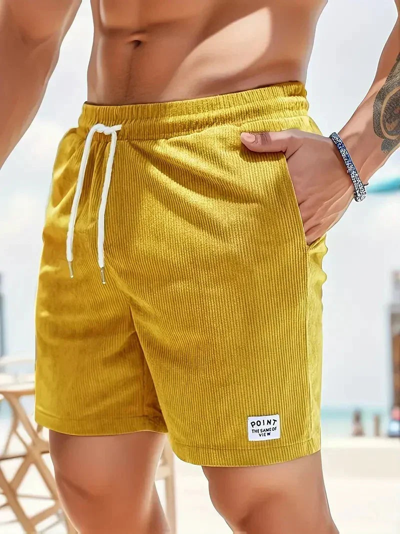 Casual Beach Lounge Shorts - Yellow