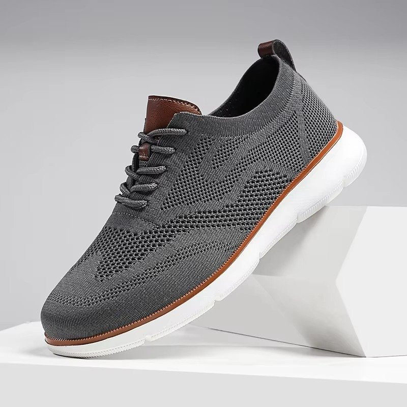 Men's Knit Derby Sneakers - Gray