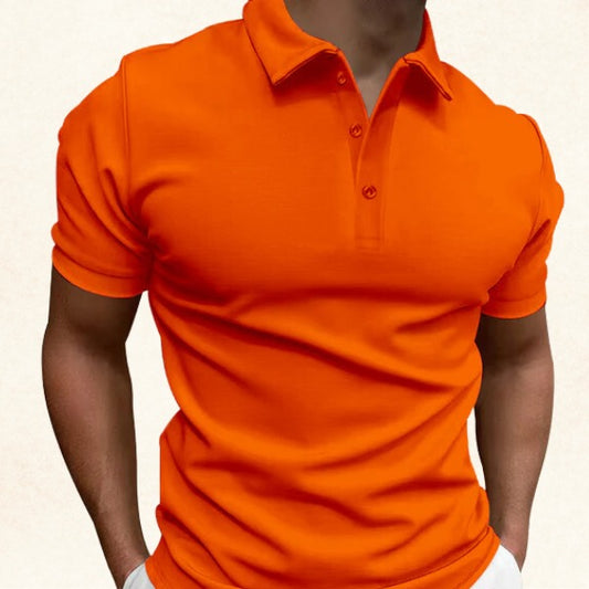 Short Sleeve Polo Shirt - Orange
