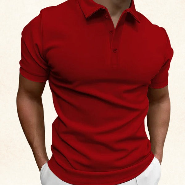 Short Sleeve Polo Shirt - Red