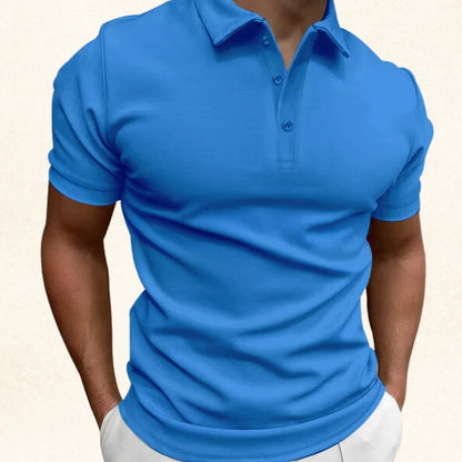 Short Sleeve Polo Shirt - Light Blue