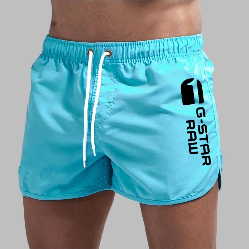 Men's Slim Beach Swim Shorts - Blue