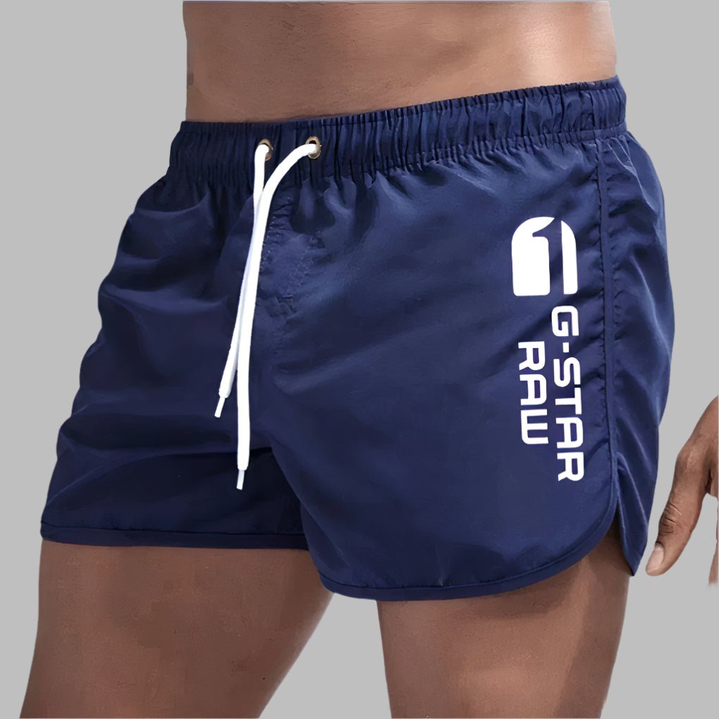 Men's Slim Beach Swim Shorts - Navy Blue