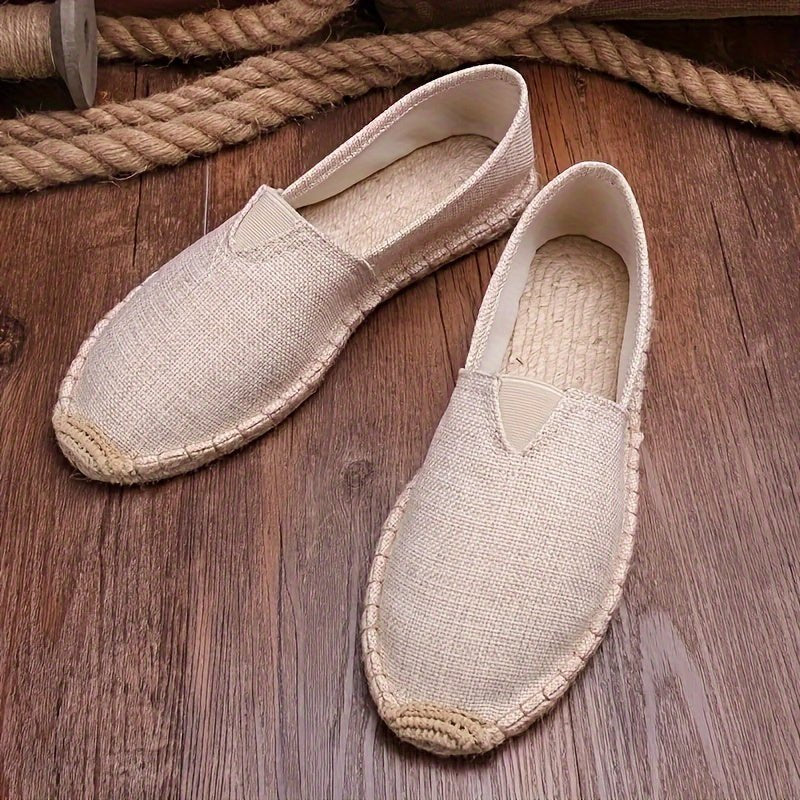 Unisex Espadrille Flats - Beige