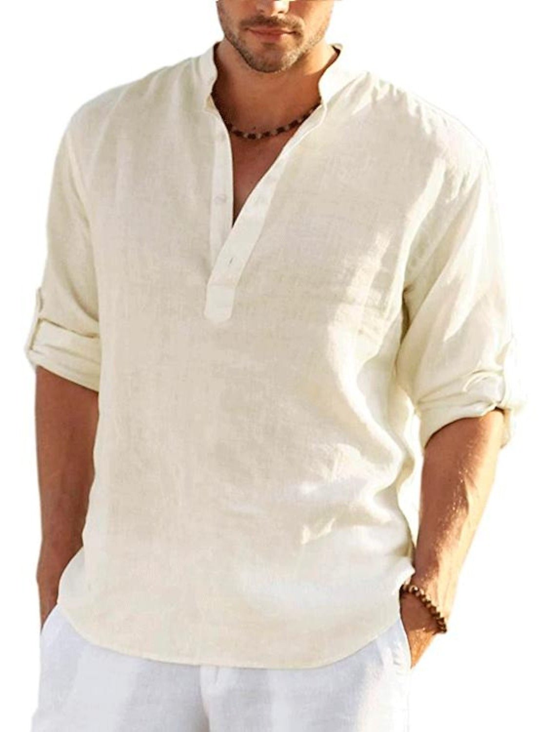 Men's Beach Shirt - Apricot