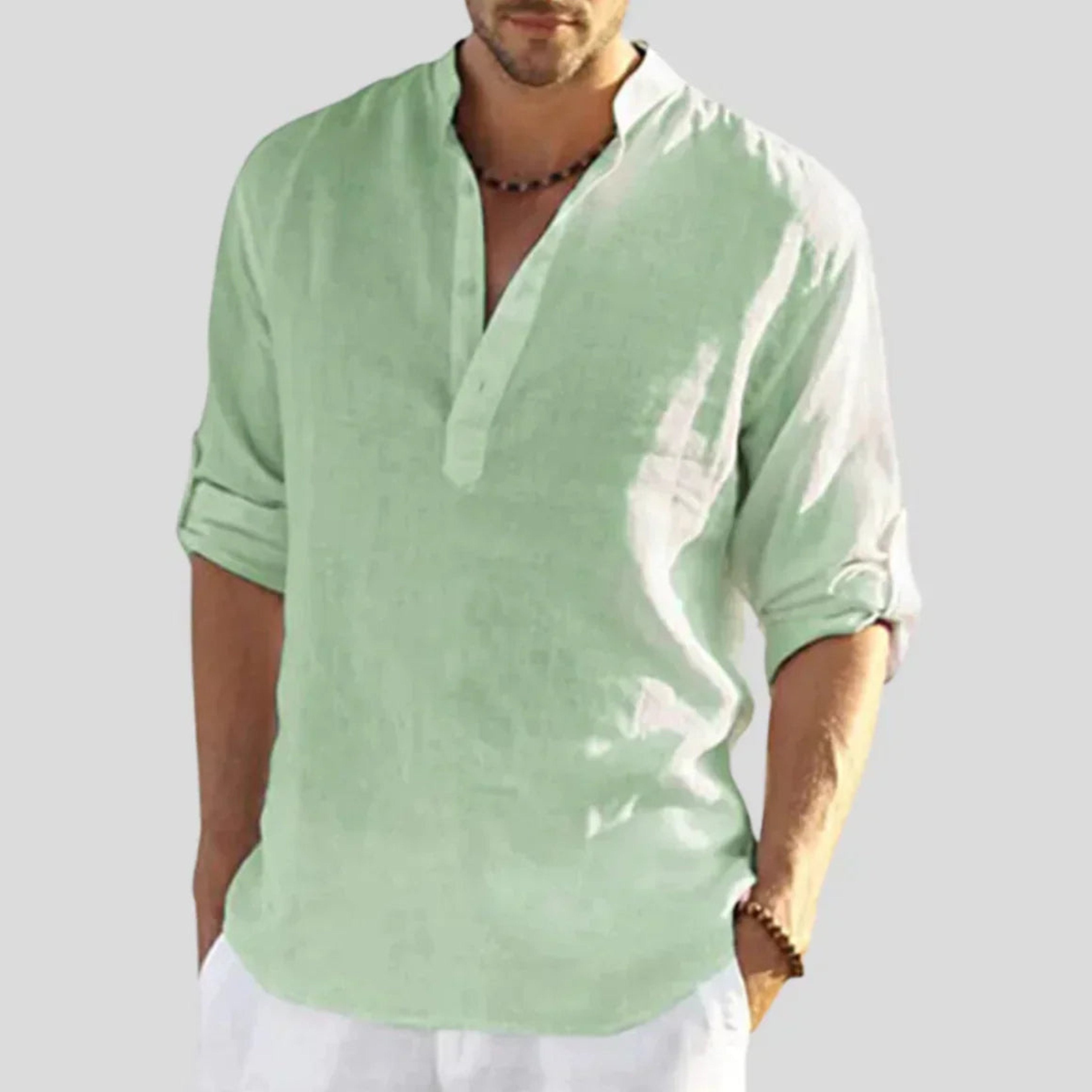 Men's Beach Shirt - Light Green