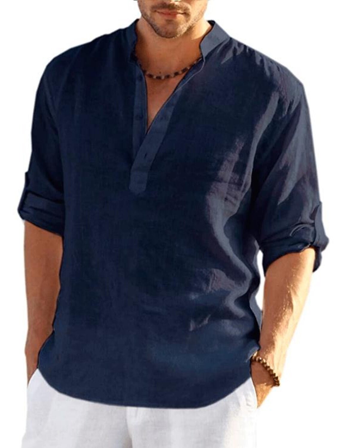 Men's Beach Shirt - Navy Blue