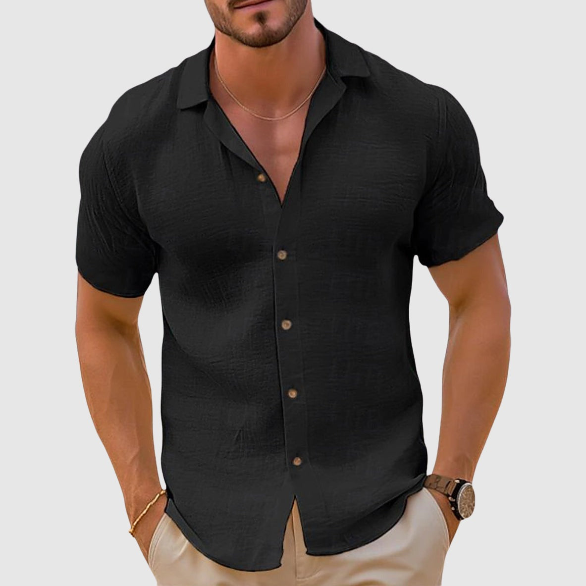 Short Sleeve Shirt - Black