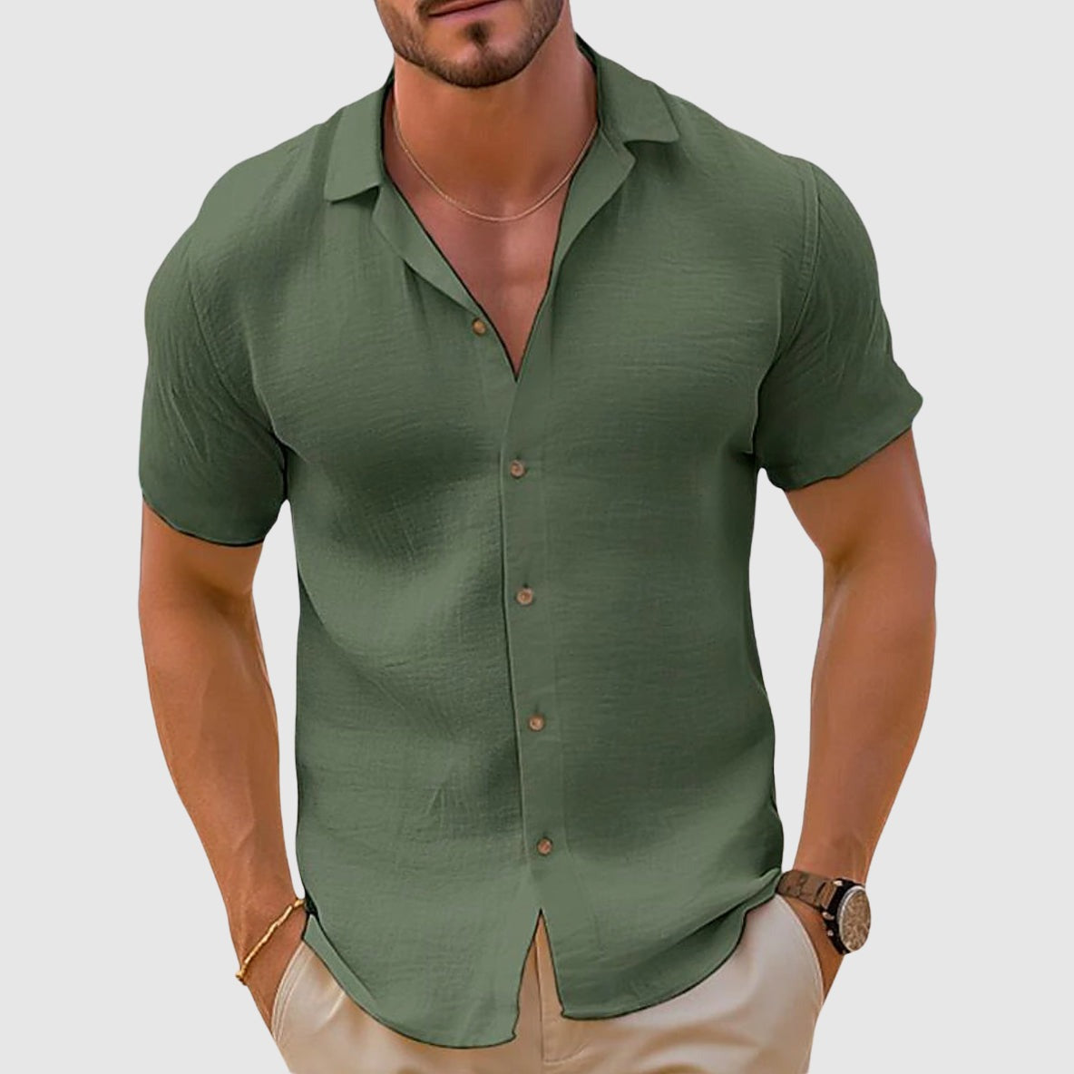 Short Sleeve Shirt - Green